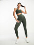 Hummel seamless lift and shape leggings in dark green