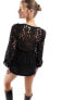 Фото #7 товара New Look lace peplum corset top in black