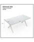 70.87 Inch Rectangular Dining Table With X-Shape Aluminum Table Leg/Metal Base