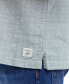 Фото #3 товара Men's Short Sleeve Linen Cotton Grid Dobby Shirt
