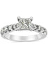 ფოტო #1 პროდუქტის Diamond Princess-Cut Engagement Ring (1-1/2 ct. t.w.) in 14k White Gold