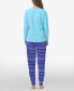 ფოტო #4 პროდუქტის Women's Long Sleeve Crew Top with Jogger, Set of 2