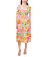 ფოტო #1 პროდუქტის Women's Floral-Print Tie-Waist V-Neck Midi Dress
