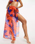 Public Desire abstract print chiffon maxi sarong in multi