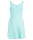 Big Girls Solid Flounce Active Sleeveless Dress, Created for Macy's