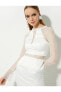 Фото #2 товара Dantel Detaylı Saten Mini Bridal Elbise