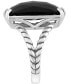 ფოტო #4 პროდუქტის EFFY® Onyx Rope Statement Ring in Sterling Silver
