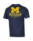 Фото #2 товара Men's Navy Michigan Wolverines Stack 2-Hit T-shirt