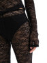 Фото #7 товара Weekday Mina co-ord lace flared trousers in black