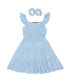 ფოტო #3 პროდუქტის Big Girls Cardigan Layered Dress and Scrunchies Set