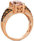 ფოტო #3 პროდუქტის Chocolatier® Peach Morganite (1-1/2 ct. t.w.) & Diamond (5/8 ct. t.w.) Ring in 14k Rose Gold