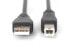 DIGITUS USB 2.0 connection cable, USB A to USB B