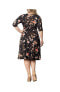 Фото #2 товара Plus Size Heather Cowl Neck Midi Dress