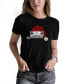 Women's Christmas Peeking Cat Word Art Short Sleeve T-shirt