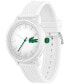 ფოტო #3 პროდუქტის Unisex L.12.12. White Silicone Strap Watch 48mm