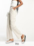 Фото #1 товара River Island Tall wide leg cargo trouser in ecru