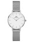 ფოტო #1 პროდუქტის Women's Petite Melrose Silver-Tone Stainless Steel Watch 28mm