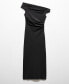 ფოტო #7 პროდუქტის Women's Off-The-Shoulder Draped Dress