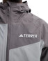 adidas Terrex outdoors waterproof jacket in grey