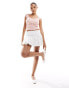 Vero Moda textured jersey top with lace detail in soft pink