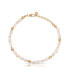 ფოტო #1 პროდუქტის Freshwater Pearl Polished Pebble Beaded Anklet