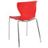Фото #2 товара Lowell Contemporary Design Red Plastic Stack Chair