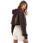 Фото #3 товара Liquor N Poker cropped hoodie in brown