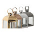 Lantern Home ESPRIT Black Copper Golden Silver Crystal Steel 11 x 11 x 18 cm (4 Units)