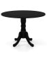 Фото #1 товара Wooden Dining Table with Round Tabletop and Curved Trestle Legs