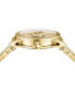 ფოტო #2 პროდუქტის Men's Swiss V-Code Gold Ion Plated Bracelet Watch 43mm