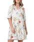 ფოტო #1 პროდუქტის Maternity Bloom Floral Button Through Shirt Dress