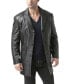 Фото #1 товара Men Carter Three-Button Leather Car Coat - Big and Tall