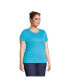 ფოტო #2 პროდუქტის Plus Size Cotton Rib T-shirt