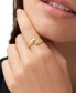 Harlow Linear Texture Gold-Tone Stainless Steel Wrap Ring