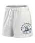 Women's Oatmeal New York Yankees Oversized Badge Lounge Shorts