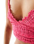 Фото #6 товара Free People lace ruffle bralet in raspberry pink