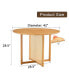 Retro Chinese Solid Wood Round Imitation Rattan Table Desk