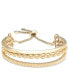 Фото #1 товара Gold-Tone Twisted Slider Bracelet, Created for Macy's