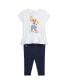 Фото #1 товара Baby Girls Bear Jersey Tee and Legging Set