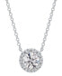 Фото #1 товара De Beers Forevermark diamond Halo Pendant Necklace (1/2 ct. t.w.) in 14k White or Yellow Gold, 16" + 2" extender