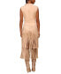 ფოტო #2 პროდუქტის Women's Tiered-Fringe Sleeveless Dress