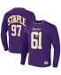 ფოტო #2 პროდუქტის Men's NFL X Staple Purple Minnesota Vikings Core Long Sleeve Jersey Style T-shirt