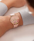 ფოტო #4 პროდუქტის Women's Phylipa Retro Pink Leather Strap Watch 37mm