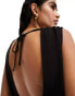 & Other Stories v front sleeveless wide leg jumpsuit with open back and tie waist in black Черный, M - EU 40-42 - фото #2