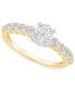 Фото #1 товара Diamond Oval Engagement Ring (1 ct. t.w.) in 14k Gold