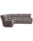 Deklyn 116" 5-Pc. Zero Gravity Fabric Sectional with 3 Power Recliners & 1 Console, Created for Macy's