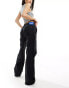 Фото #1 товара HUGO BLUE wide leg utility trousers in black