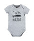 ფოტო #3 პროდუქტის Baby Boys Cotton Bodysuits, Mom Dad Moon Back, 3-Pack