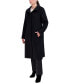 Womens Stand-Collar Single-Breasted Wool Blend Coat