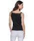 ფოტო #2 პროდუქტის Women's Logo-Strap Ribbed Tank Top